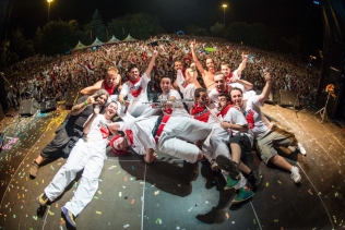 The end of the gig photo in Pamplona (Iruña)